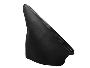 OPEL CORSA C (2002-2006) Soufflet Levier De Frein 100% Cuir - Couture Blanc - Afbeelding 1 van 1