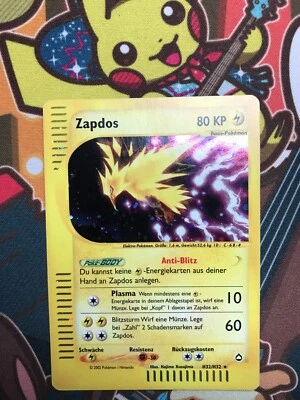 Zapdos Holo H32/H32 Aquapolis deutsch Pokemon Karten NM+ - Bild 1 von 4