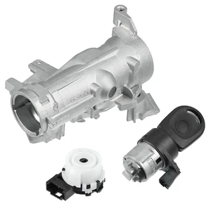 X AUTOHAUX 1 Set Ignition Switch Steering Lock Cylinder W/Key 1K0905851B Igniti - Picture 1 of 12