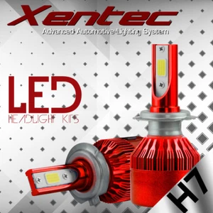 XENTEC 80W 9600LM H7 LED headlight Kit bulbs 6000K White CREE Pair - Picture 1 of 1