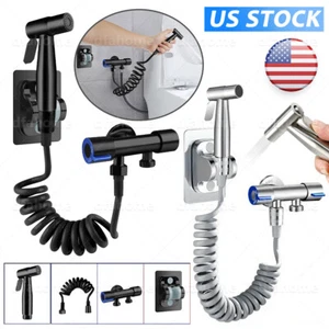 1-in-2-out Washing Machine Toilet Faucet Set Wall-mounted Shower Bidet Sprayer - Picture 1 of 36
