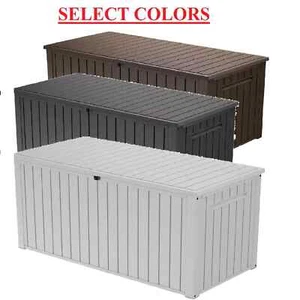 Keter 170 Gal. Resin Deck Box Large Indoor/Outdoor Storage, Select Color - Picture 1 of 13