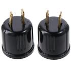 2 Pack 125 Volt Outlet to Socket Adapter E26 E27 2-Prong Outlet  Bulb Socket