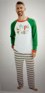 Men's Jammies Papa Elf Top & Bottoms Pajama Set by Cuddl Duds Size Large - Picture 1 of 6