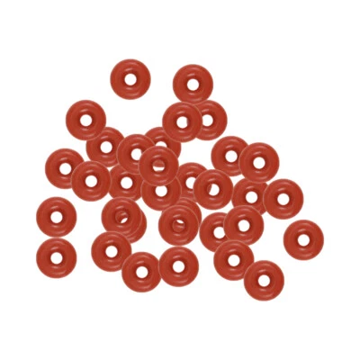 UXCELL 30 Stk. Silikon O Ring VMQ Dichtung 4 mm Außen 1 mm Innen 1,5 mm Breite Rot