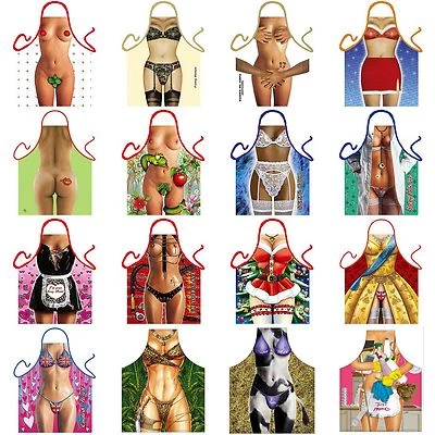 ITATI grembiule da barbecue donna divertente sexy grembiule da cucina donna ladys girls grembiule da giardino