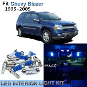14x Premium Blue LED Interior Lights Kit For 1995-2005 Chevy Blazer - Picture 1 of 9