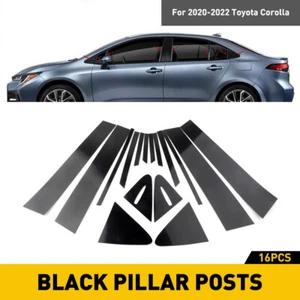 16/32x Decal Covers For TOYOTA Corolla Sedan 2020-2022 Black Pillar Posts Door D - Imagen 1 de 24
