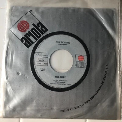 Juan Gabriel, 24 De Diciembre / Maria De La Esperanza, 1984 Mexican 7" Single CS - Image 1 of 3