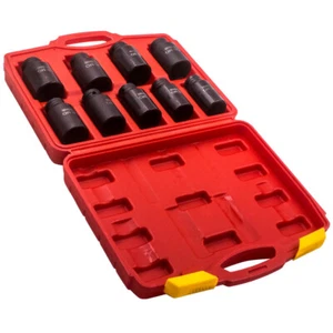 9pcs 1/2- Inch Drive Deep Impact Socket Set Metric Axle Hub Nut Socket 29mm-38mm - Picture 1 of 11