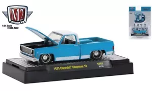 1973 CHEVROLET CHEYENNE 10 Bright Blue/White - 1/64 - M2 Machines - Picture 1 of 2