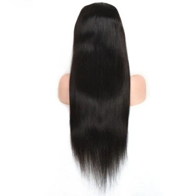 Peluca Completa Encaje Brasileña 100% Humano Virgen Cabello Sedoso Cuerpo Recto Onda 12-28" Foto 1 de 4