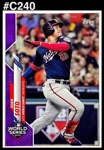 2020 Topps World Series Highlights Meijer Exclusive Purple #6 Juan Soto