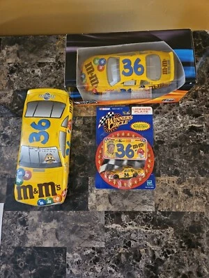 Hot Wheels Racing 1:24 Scale M&M's #36 Ken Schrader Pontiac NASCAR 2001 plus TWO - Image 1 of 4