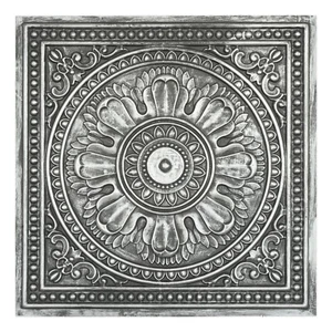 Reclaimed ceiling tile Vintage wall panel 24"x24" PVC PL17 Antique tin 10pcs/lot - Picture 1 of 21