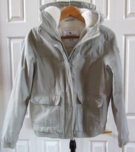 Abercrombie & Fitch Kinder Mädchen grün Flight Sherpa Fleece Jacke 15 16 - Bild 1 von 5