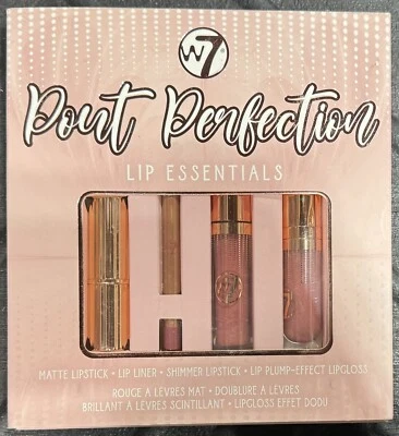 W7 Pout Perfection Lip Essentials Set de Regalo - Brillo de Labios Regordete en Color Nude Foto 1 de 2