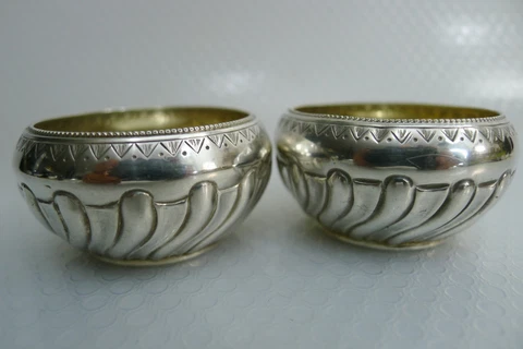 Rare Antique Sterling Silver Salt Cover