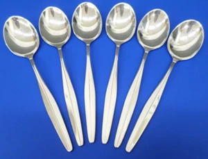 6 - WMF FLORENCE Florenz WMF108 Patent 90 Silverplate Germany 7 7/8" SOUP SPOONS - Picture 1 of 7