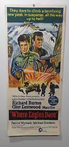 ORIGINAL DAY BILL MOVIE POSTER - WHERE EAGLES DARE - 1968 - Picture 1 of 1