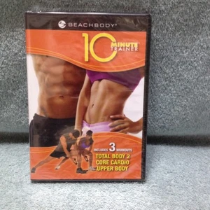 10 Minute Trainer DVD Beach Body 3 Workouts Total Body 2 Core Upper New Sealed - Imagen 1 de 2