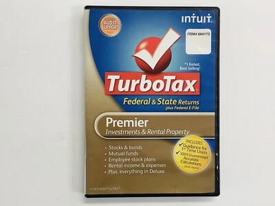 TurboTax Premier 2012: Federal & State, Investments & Rental Property Win/Mac LN - Image 1 of 4