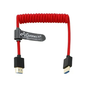 8K Coiled HDMI Cable, 8K@60Hz 4K@120Hz 48Gbps, 2.1, Atomos Ninja V - Picture 1 of 3