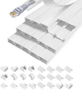 6 m selbstklebender weißer Kabelkanal - 15 x 10 mm PVC Kanal - Bild 1 von 7
