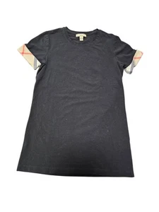 Tee shirt Burberry Brit Nova à carreaux PETIT noir femme - Photo 1/3