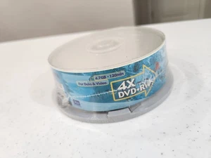 25  Piece Pack Ridata DVD+RW 4.7GB 120 Minute Rewritable DVD Plus RW Blank Disc - Picture 1 of 8