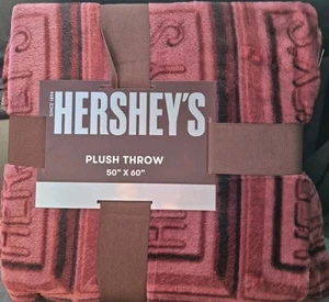 HERSHEY’S Candy Bar Plüsch Überwurf Decke 50” x 60” Lizenziert Neu mit Etikett - Bild 1 von 2