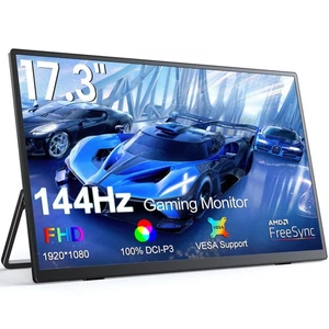 UPERFECT 17,3" Tragbarer Monitor 1920x1080 144Hz Gaming Bildschirm HDMI Typ-C - Bild 1 von 10