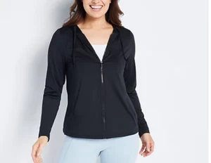 Neu - zuda Z-Cool Kapuzen Hoodie Jacke mit Reißverschluss - Schwarz - Bild 1 von 4