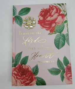 P๐๐ch & Sweetheart Brooch Journal Trust In The Lord W/  Your Heart Dairy 79800 - Picture 1 of 12