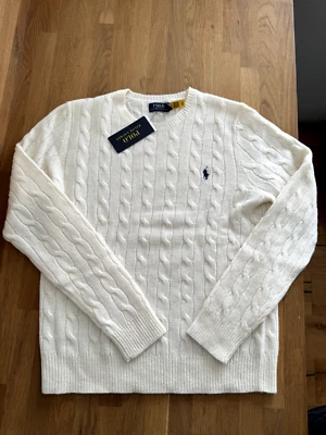 Polo Ralph Lauren  Wool Cashmere Cable Crewneck Jumper White Cream size M womens - Image 1 of 4