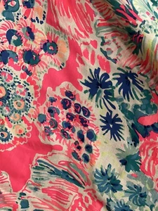 Lilly Pulitzer “Gypsea” 15”x18” Cotton Linen fabric - Picture 1 of 5
