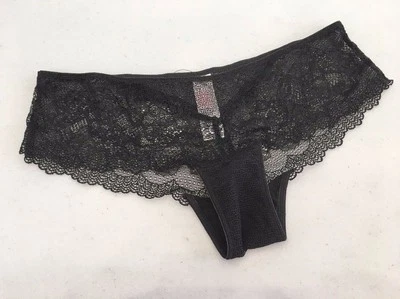 NEW! Nordstrom TOP SHOP 43P07IBLK Lace Bikini Brief Panties, Size 6 (US) - Black — 第 1/4 张图片