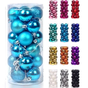 Sky blue Botrong 30mm Christmas Xmas Tree Ball Bauble Hanging Ornament - Picture 1 of 4