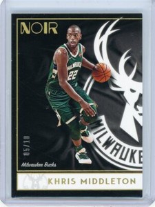 2018-19 Panini Noir Basketball Icon Edition Gold #127 Khris Middleton #05/10