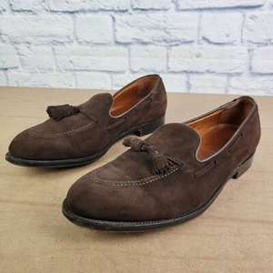 Alden 666 Suede Tassel Loafers Slip On Mocha Brown Men's Size 11 C/E - Picture 1 of 11