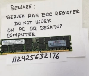 SERVER RAM 8GB KIT 4X 2GB DDR1 PC3200R 3200 PC3200 DDR400 400MHZ ECC-REG - Picture 1 of 1