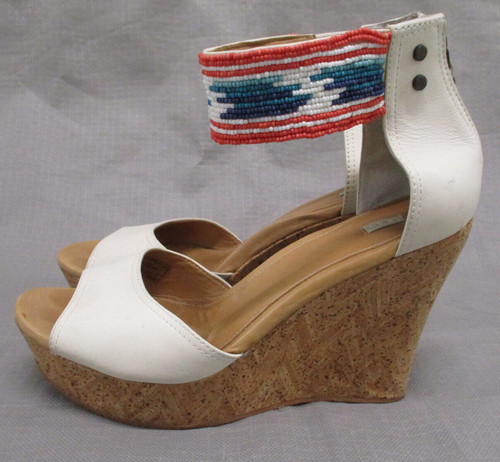 Scarpe UGG donna 10 bianche Jacinda serape perline zeppa sandali donna tacco casual