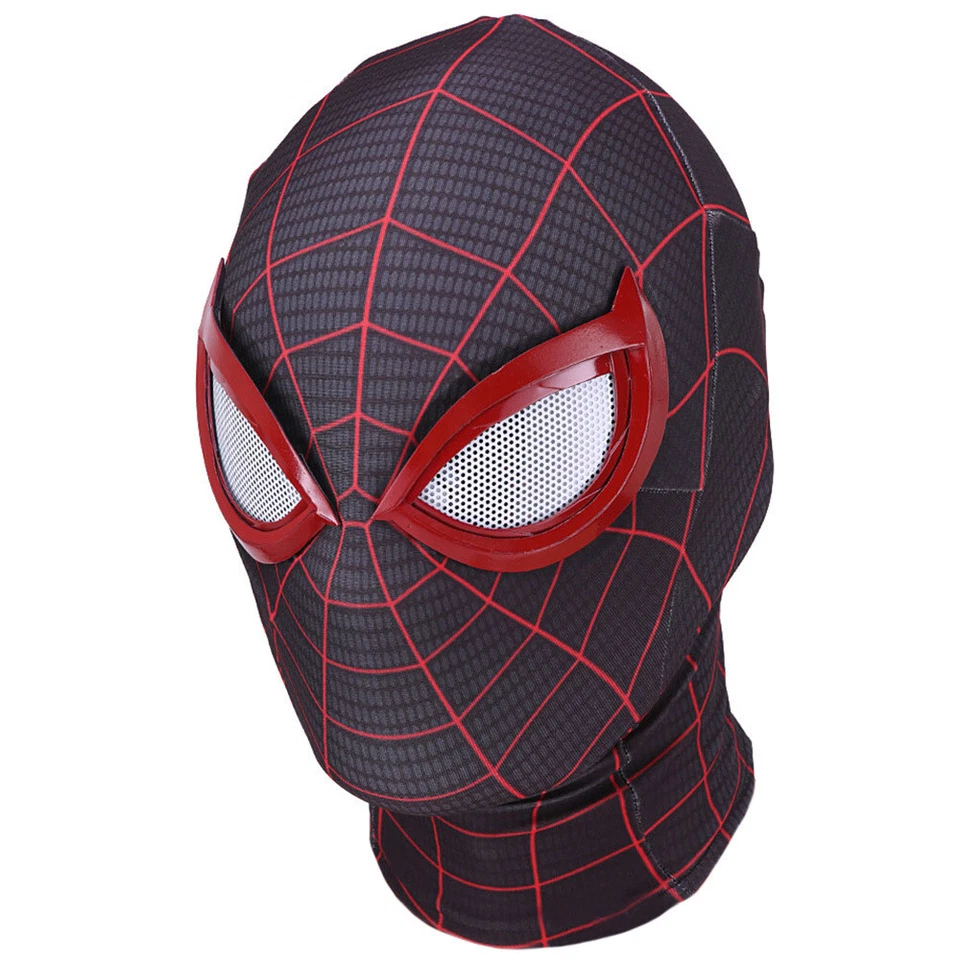 PS5 Miles Morales Spider-Man Mask Cosplay Costume Spiderman Halloween Adult/Kids - Image 1 of 3