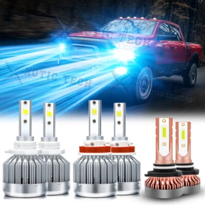Faros LED 8000K bombilla antiniebla para Dodge Ram 1500 2500 3500 4500 2009-2018 - Imagen 1 de 12