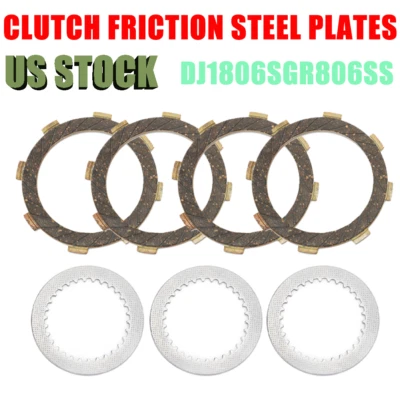 4 x Clutch Friction & 3 x Steel Plates For Kawasaki KE100 KD80 Mini KM100A KH100 - Изображение 1 из 4