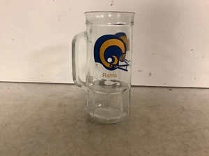 Vintage NFL Los Angeles Rams 7" Glass Mug - Picture 1 of 2