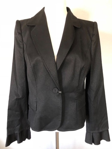 **48**12*L* VALENTINO Roma Luccicante Lana Foderata abito tunica blazer ITALIA