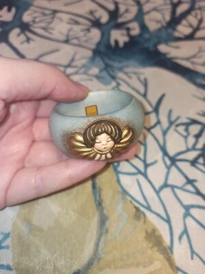 Thun raro rarissimo Angelo angioletto anello porta tovaglioli tovagliolo azzurro - Immagine 1 di 4