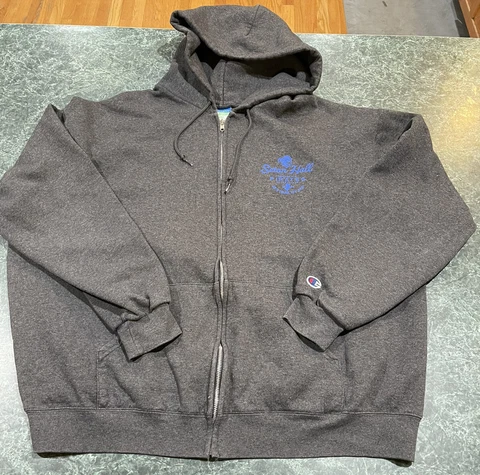 Champion Seton Hall Pirates SHU Gray Full Zip Hoodie Sweatshirt Size 2XL Cover