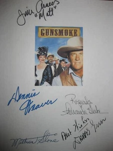 Guión de TV firmado Gunsmoke Kick Me X5 Jim Arness Dennis Weaver Amanda Blake RPNT - Imagen 1 de 1
